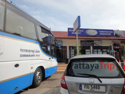 Stații de autobuz în Pattaya, pe strada nordică, tappraya, nakhonchai