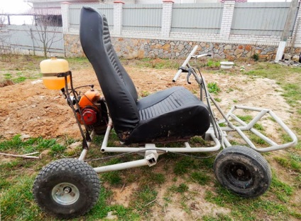 Buggy saját kezűleg a fűrész szerelvény fotók, video-tesztek