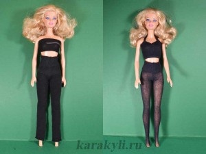 Pantaloni și chilot - haine pentru o păpușă barbie de la șosete cu mâinile lor, doodle