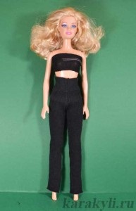 Pantaloni și chilot - haine pentru o păpușă barbie de la șosete cu mâinile lor, doodle