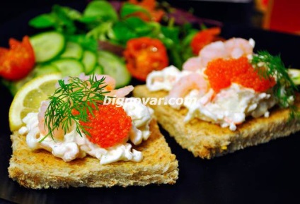 Sandwich cu rețetă de caviar cu fotografie, gătit pas cu pas