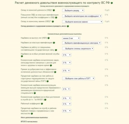 Alocația de numerar a militarilor - foaia de decontare