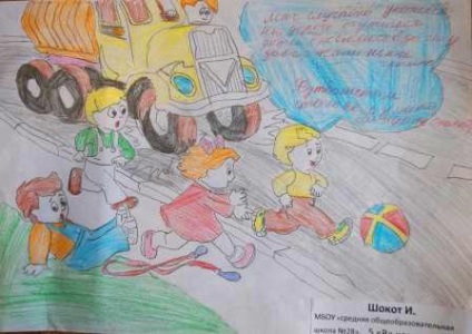 Desenele copiilor despre siguranța rutieră vor deveni baza magneților de vinil,