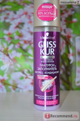 Az Express-kondicionáló Gliss Kur Hyaluron Filler - „könnyű fésülés - igen! További, nem ő volt (Gliss) Az Express-kondicionáló Gliss Kur Hyaluron Filler - „könnyű fésülés - igen! További, nem ő volt