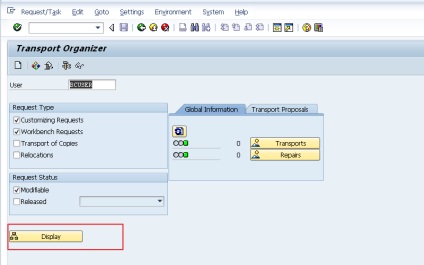 Fibed - a csomag és a szállítási kérelmet sap