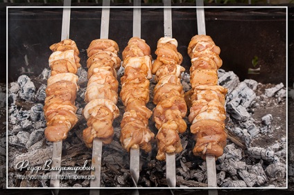 Filipine shish kebab de la pui