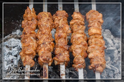 Filipine shish kebab de la pui