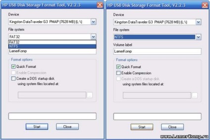Formatarea unităților flash USB cu software