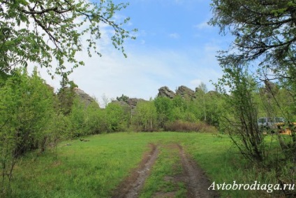 Capace de munte, margine Perm, trambulină