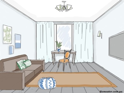 O combinație competentă combină culoarea tavanului, pereților și podelei în interior!