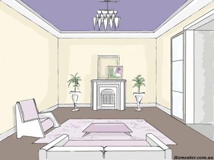 O combinație competentă combină culoarea tavanului, pereților și podelei în interior!