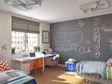 Griffelnaya, marker și vopsea magnetică - o tendință în designul modern (7 fotografii)