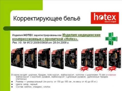 Hotex lenjerie de slăbire отзывы