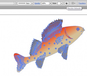 Schimbarea culorii în lucrarea de recolor în ilustratorul Adobe