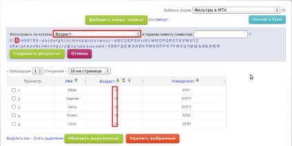 Cum să filtrați înregistrările într-o bază de date