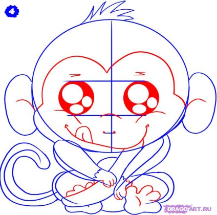 Cum de a desena o maimuță de desene animate în etape cu un creion