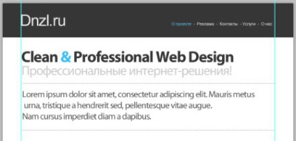 Cum de a desena un site web în Photoshop