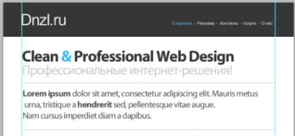 Cum de a desena un site web în Photoshop