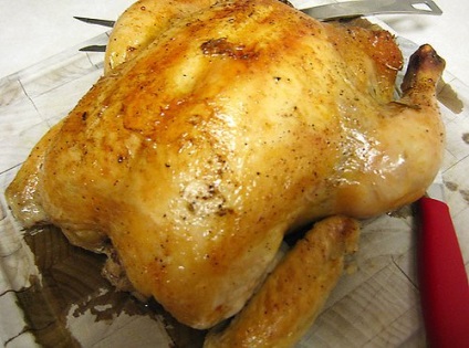 Főzni csirke kemencében sült recept egy fotó