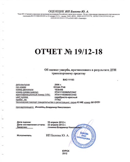 Як розраховується розрахунок збитку при дтп в режимі онлайн