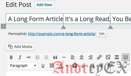 Cum să separați titlurile în postări sau pagini în wordpress, să creați, să promovați site-uri, să faceți publicitate în
