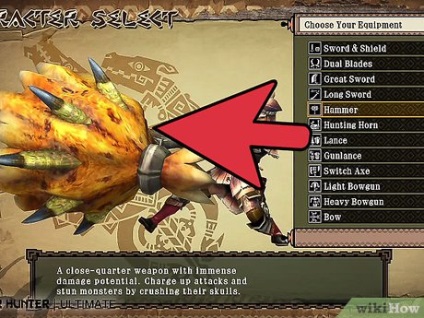 Hogyan válasszuk ki a fegyver a Monster Hunter szabadság 2