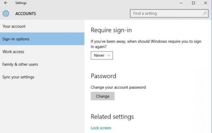 Csakúgy, mint Windows 10 tiltani a felhasználói jelszót kérő