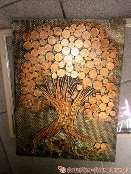 Az érme képe - pénz fa