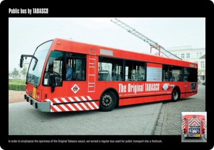 Publicitatea creativă pe autobuze (58 fotografii)