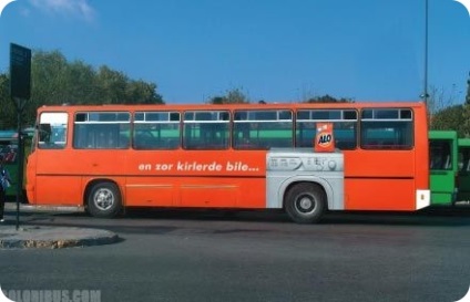 Publicitatea creativă pe autobuze (58 fotografii)