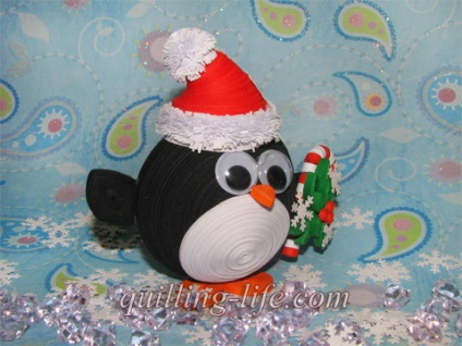 Quilling pinguini - meserii de Anul Nou din hârtie