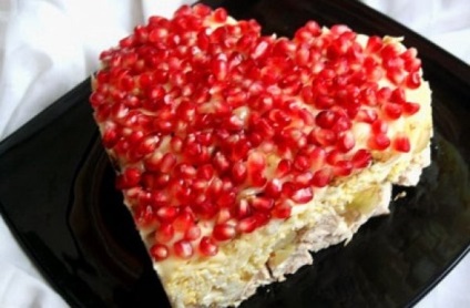 Meniu în Ziua Sfântului Valentin, salata de top 4, în formă de inimă, blog