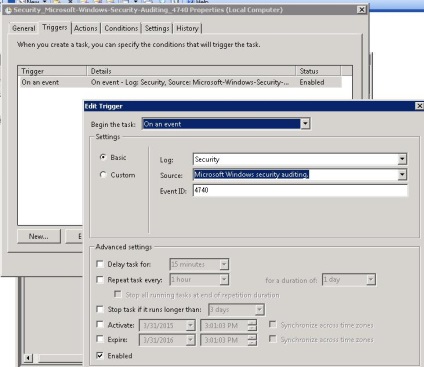 Monitorizarea și notificarea evenimentelor din declanșarea evenimentului din jurnalele de ferestre, ferestrele pentru sistem