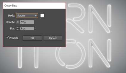 Text neon în Adobe Illustrator