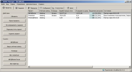 Articole generale, instalarea de manager de boinc, descrieri de proiecte, echipa distribuită de calculatoare din Ucraina,