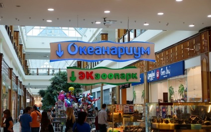 Oceanarium Moszkvában, a bevásárló központ rio