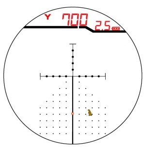 Vizor optic cu detector de distanțe de la distanță 3-12x44, grilă x96