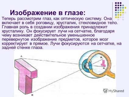 Prezentare pe ochi ca sistem optic