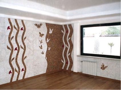 A parafa tapéták a falak számára különösen alkalmasak a belső és ragasztás berendezés, fotók