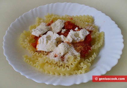 Rețetă pentru mafalde de paste italiene cu roșii și ricotă, mâncăruri dieta, gătit genial