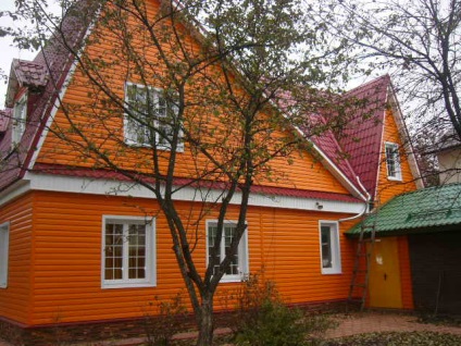 Siding - culori, eșantioane de case din lemn în diferite culori