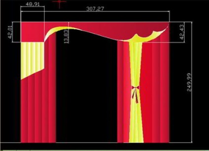 Am cusut lambrequin greu cu mâinile noastre, perdele, lambrequins, textile de origine, cu propriile mâini