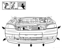 Demontarea și instalarea barelor de protecție - opel astra g