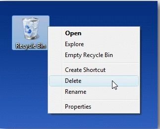 Creați și ștergeți pictograma de reciclare de pe ferestrele desktop 7, 8, 10