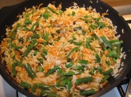 Zöldbab rizzsel - egy recept egy fotó