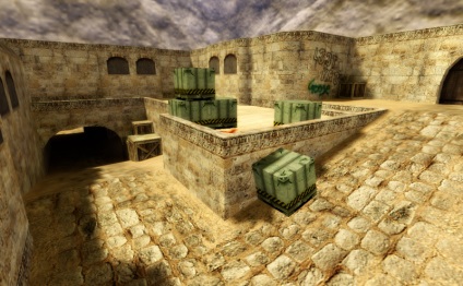 Taktikai játék mindkét csapat a térképen de_dust2