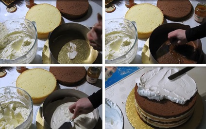 Cake „Elza és Anna” öntött vagy tejszín, hideg szíve