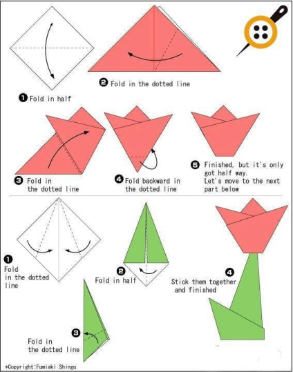 Tulipán papírból how-to - megteremti vİdeolu nátronpapír tulipán