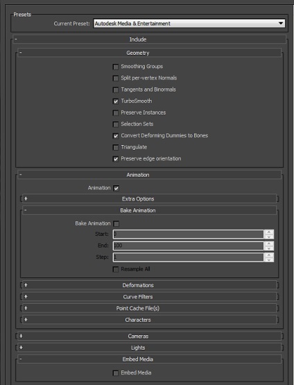 Unitate - ghid manual de export fbx