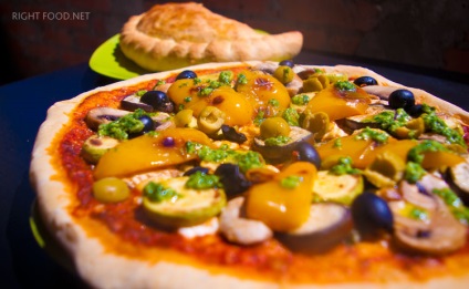 Pizza vegetariană legume, mâncarea potrivită